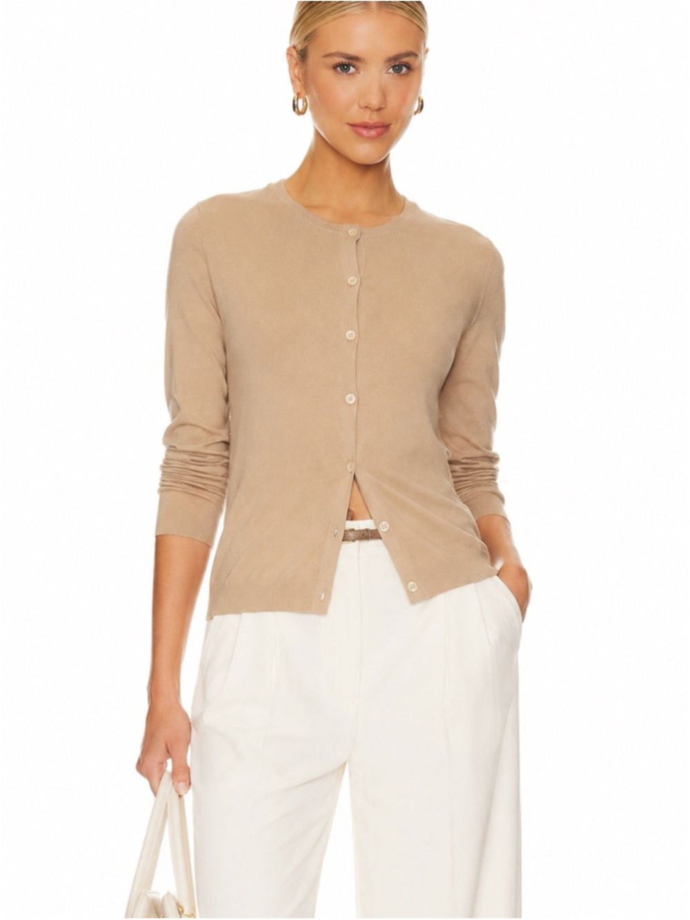 KIT + ACE Beige Lightweight Button Front Cardigan Sweater XL